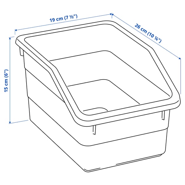 SOCKERBIT صندوق, أبيض, 19x26x15 سم