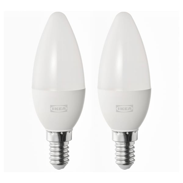 SOLHETTA لمبة LED E14 470 لومن, نجفة/أبيض أوبال