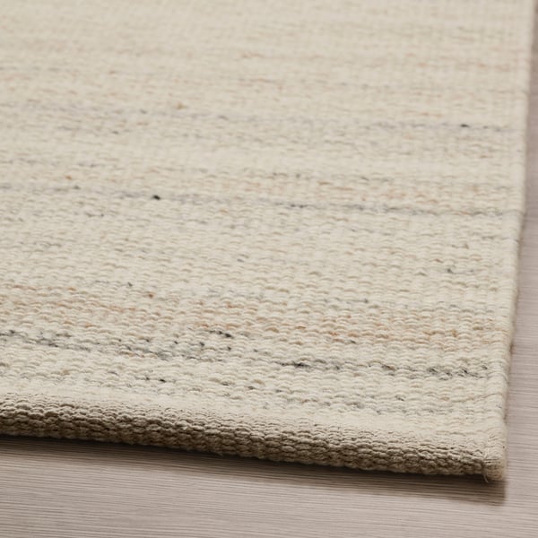 TIDTABELL سجادة، غزل مسطح, بيج, 80x200 سم