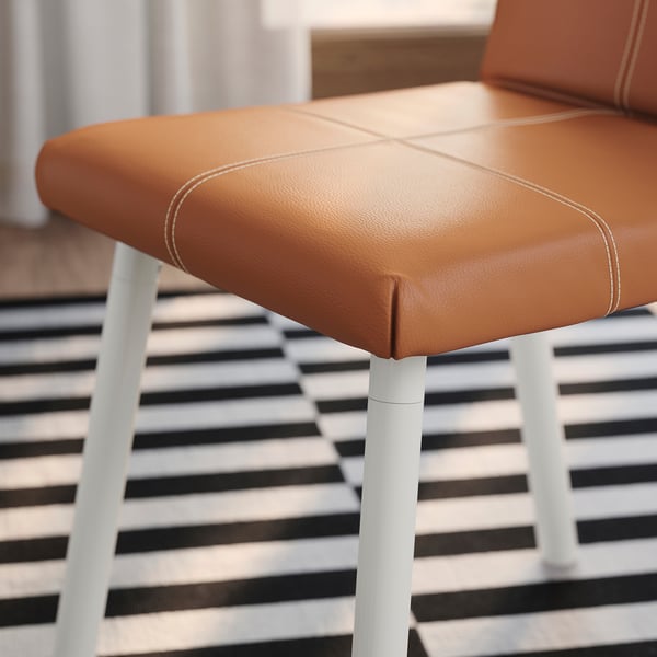 TONSTAD / TONSTAD طاولة و 4 كراسي, أبيض-عاجي/Bomstad بني ذهبي أبيض-عاجي, ‎150x80 سم‏