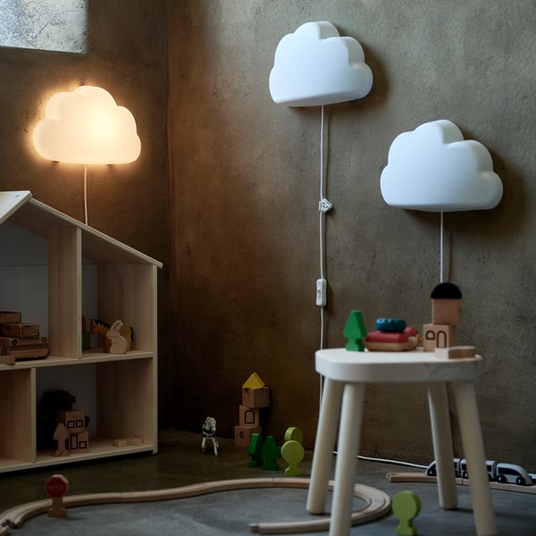 UPPLYST مصباح حائط LED, سحاب أبيض