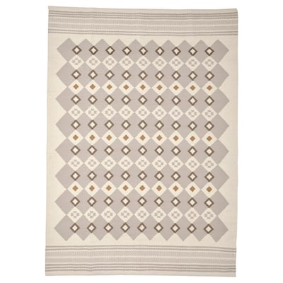 VÄGNÄT سجادة، غزل مسطح, أبيض-عاجي رمادي/صناعة يدوية, ‎170x240 سم‏