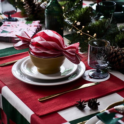 VINTERFINT مفرش أطباق, أحمر, ‎45x35 سم‏