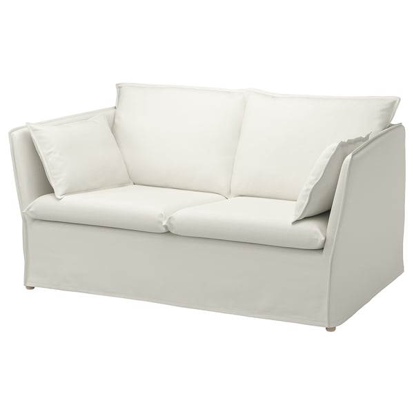 BACKSÄLEN: modern 2-seater sofa, sleek design, grey legs, plush, washable cover.