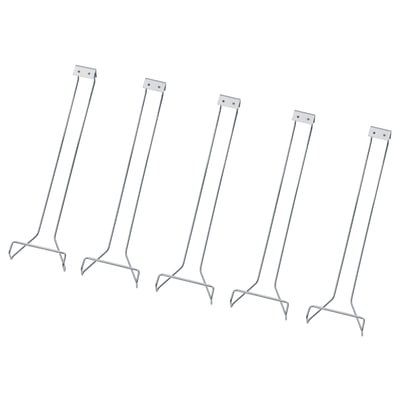 Five chrome glass racks for BESTÅ, dust-free wine storage.