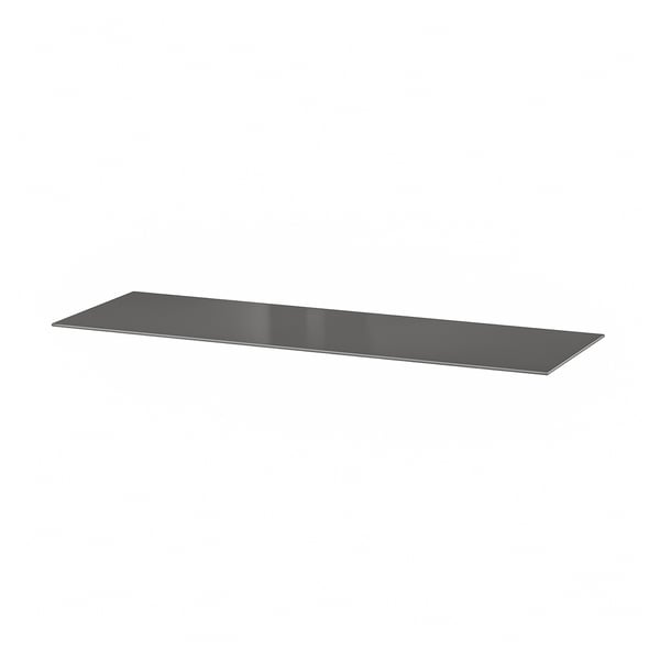 Ikea BESTÅ black glass shelf.