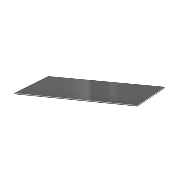 Ikea BESTÅ glass panel, dark grey, rectangular shape, sleek design, made of tempered glass.