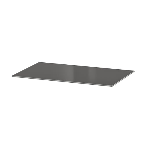 Ikea BESTÅ glass panel, dark grey, rectangular shape, sleek design, made of tempered glass.
