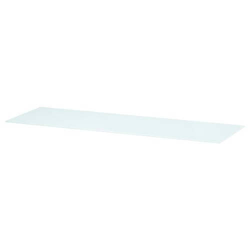 BESTÅ glass top panel, white, rectangular, sleek design.