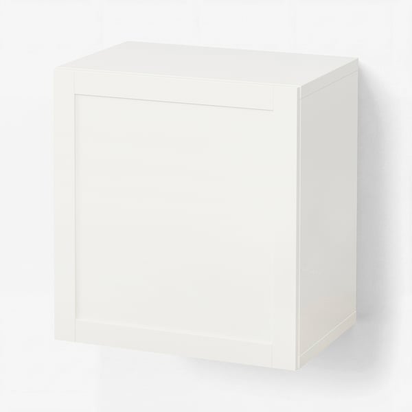 BESTÅ Wall-mounted cabinet combination, white/Hanviken white, 60x42x64 cm