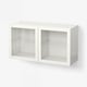 BESTÅ Wall-mounted cabinet combination, white/Sindvik clear glass, 120x42x64 cm