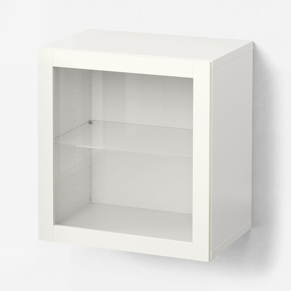 BESTÅ Wall-mounted cabinet combination, white/Sindvik white, 60x42x64 cm