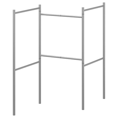 BROGRUND silver towel stand, modern design with foldable bars.