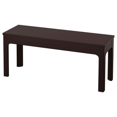 Ikea EKEDALEN dark brown rectangular bench with simple legs.