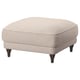 ESSEBODA footstool, beige, fabric, square, wooden legs.
