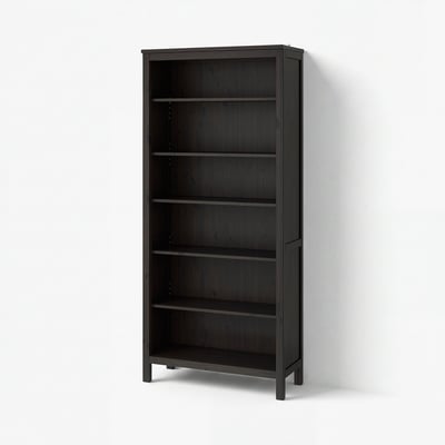 HEMNES black pine bookshelf - 5 shelves, adjustable, sustainable.
