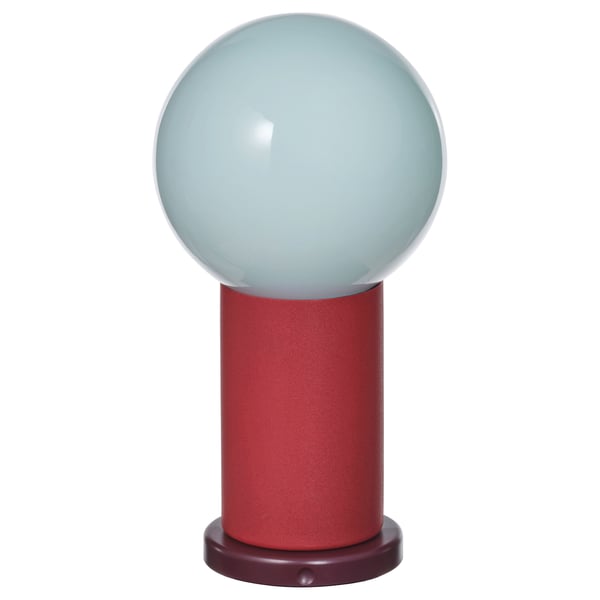 IKEA PS 2026 LED portable lamp, battery-operated dimmable/red light blue, 22 cm