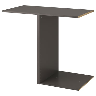 The ikea KOMPLEMENT wardrobe divider, black, rectangular, with a t-shape. Crafted from recycled materials and paper foil.