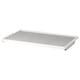 A white KOMPLEMENT pull-out tray with grey felt lining, designed for organising wardrobe space.