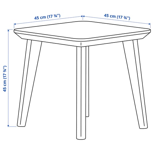 Illustration with measurements for the product: LISABO.