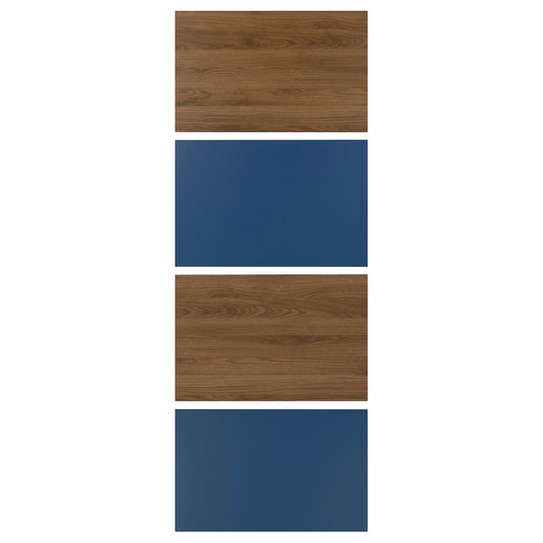 MEHAMN: wood-grain textured blue panels, two-sided, pastel finish.