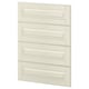METOD kitchen cabinet, off-white, 4 panels, rectangular with bevelled edges.