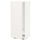 Modern white cabinet with single door and adjustable shelf.