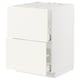 White METOD kitchen cabinet with modern design, featuring sleek panels and a drawer.