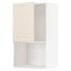 Depicts an off-white wall-mounted kitchen cabinet from the METOD system with a traditional design.