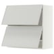METOD Wall cabinet horizontal w 2 doors, white/Aspudden light grey, 80x80 cm