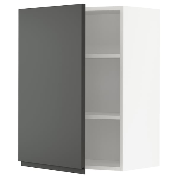 METOD kitchen cabinet: dark grey, rectangular, with adjustable shelf.
