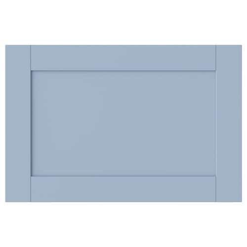 SANNIDAL blue cabinet door. Rectangle shape, simple design with smooth foil.