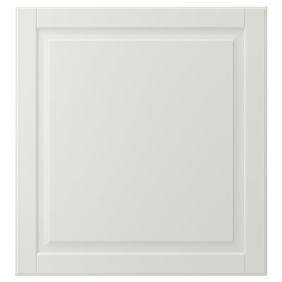 White SMEVIKEN cabinet door, square, classic bevel design, acrylic paint, fiberboard.