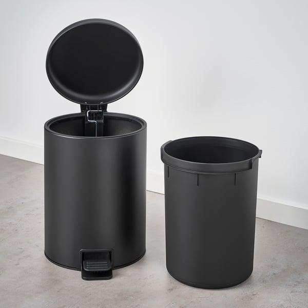 STENTRAPPA Pedal bin, anthracite, 9 l