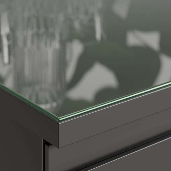 STORKLINTA Glass top, transparent, 40x50 cm