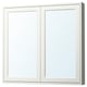 TÄNNFORSEN mirror cabinet, white, square, bevelled panels, glass doors, wall-mount.