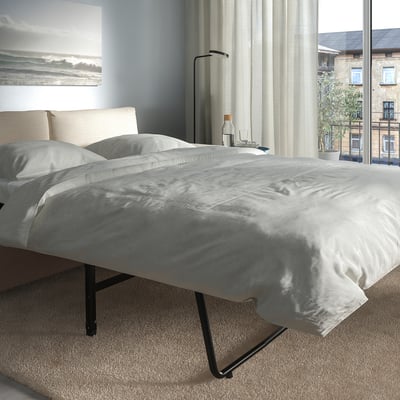 VIMLE 2-seat sofa-bed, with wide armrests/Gunnared beige