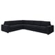 Dark grey VIMLE sectional sofa, modern, comfortable, washable fabric.