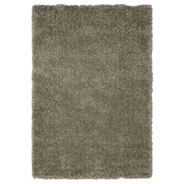 VOLLERSLEV grey shaggy rug, soft texture, rectangular shape.