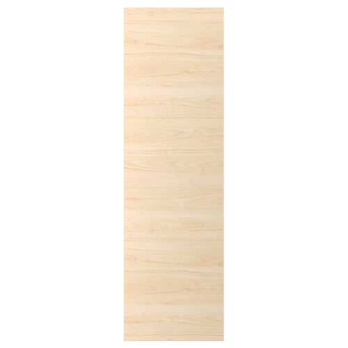 ASKERSUND light ash wood effect front panel with melamine surface. Rectangular shape, smooth design.