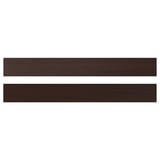 ASKERSUND dark brown wooden panels, rectangular shape, made of melamine and particleboard, perfect for kitchen cabinets.