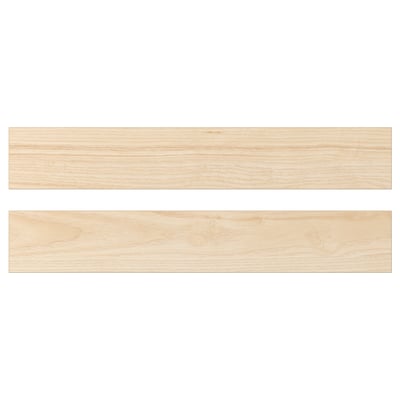 Image shows two light brown ASKERSUND drawer fronts made of particleboard with melamine finish.
