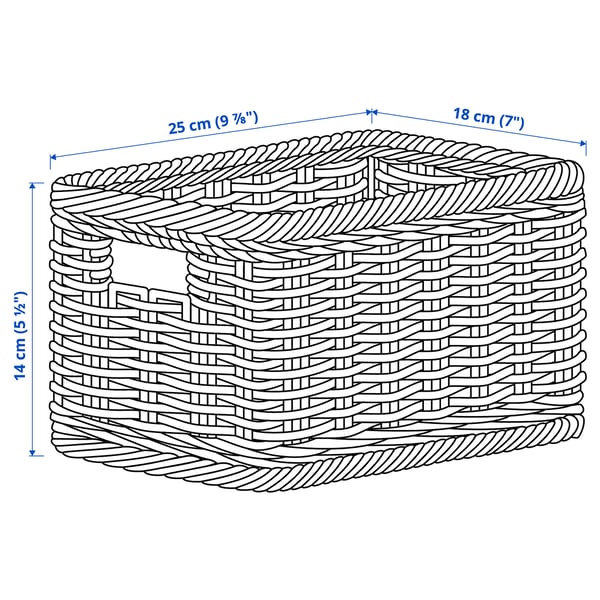 Illustration with measurements for the product: BEKNA.