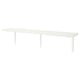 White BERGSHULT wall shelf, rectangular, simple design, supported by metal brackets.