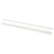 Two white modern rectangular handles, sleek design, made of aluminium.