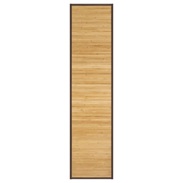 BLANGSLEV bamboo rug, natural, rectangular, single-color, bordered.