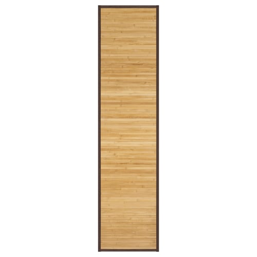 BLANGSLEV bamboo rug, natural, rectangular, single-color, bordered.