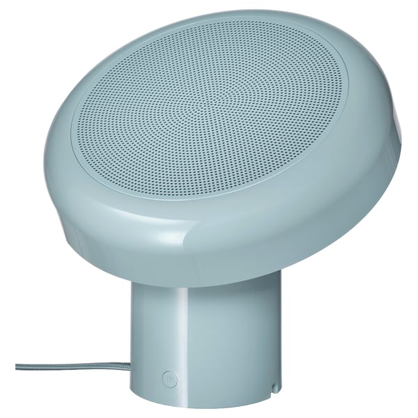 BLOMPRAKT Bluetooth speaker lamp, light blue