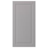 BODBYN grey cabinet door, smooth lacquered fiberboard with classic panel design.