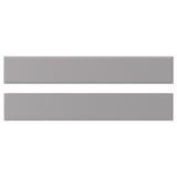 Two horizontal grey rectangular panels. Smooth, lacquered finish, simple, clean design.